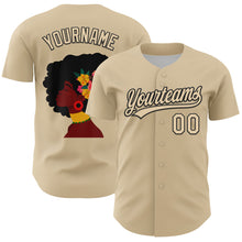 Загрузить изображение в средство просмотра галереи, Custom City Cream Black 3D Pattern Design Black History Month Authentic Baseball Jersey