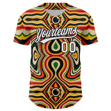 Загрузить изображение в средство просмотра галереи, Custom Orange White-Black 3D Pattern Design Black History Month Authentic Baseball Jersey