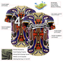 Загрузить изображение в средство просмотра галереи, Custom Dark Purple White-Black 3D Pattern Design Black History Month Authentic Baseball Jersey