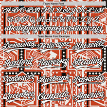 Загрузить изображение в средство просмотра галереи, Custom Orange White-Black 3D Pattern Design Black History Month Authentic Baseball Jersey