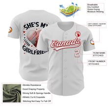 Загрузить изображение в средство просмотра галереи, Custom White Red 3D Love Heart Valentine's Day Authentic Baseball Jersey