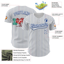 Загрузить изображение в средство просмотра галереи, Custom White Royal Pinstripe Royal 3D Love Heart Valentine's Day Authentic Baseball Jersey