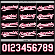 Загрузить изображение в средство просмотра галереи, Custom Black White-Neon Pink 3D Love Heart Valentine's Day Authentic Baseball Jersey