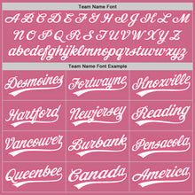 Загрузить изображение в средство просмотра галереи, Custom Pink White-Neon Pink 3D Love Heart Valentine's Day Authentic Baseball Jersey