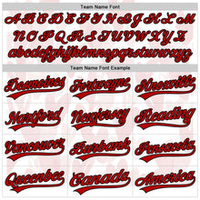 Загрузить изображение в средство просмотра галереи, Custom White Red-Black 3D Love Heart Valentine's Day Authentic Baseball Jersey