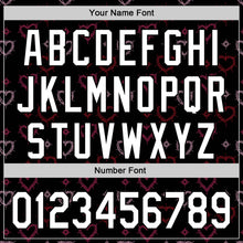 Загрузить изображение в средство просмотра галереи, Custom Black White 3D Love Heart Valentine's Day Authentic Baseball Jersey