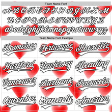 Загрузить изображение в средство просмотра галереи, Custom White Black 3D Love Heart Valentine's Day Authentic Baseball Jersey