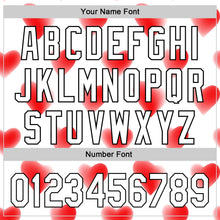 Загрузить изображение в средство просмотра галереи, Custom White Black 3D Love Heart Valentine's Day Authentic Baseball Jersey