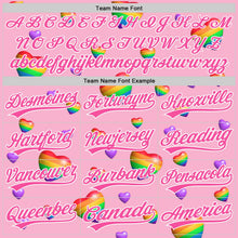 Загрузить изображение в средство просмотра галереи, Custom Light Pink Pink-White 3D Love Heart Valentine's Day Authentic Baseball Jersey