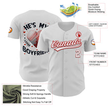 Загрузить изображение в средство просмотра галереи, Custom White Red 3D Love Heart Valentine's Day Authentic Baseball Jersey