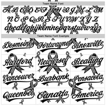 Загрузить изображение в средство просмотра галереи, Custom White Black 3D Skin Cancer Ribbon Authentic Baseball Jersey