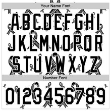 Загрузить изображение в средство просмотра галереи, Custom White Black 3D Skin Cancer Ribbon Authentic Baseball Jersey