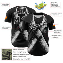 Загрузить изображение в средство просмотра галереи, Custom Black White 3D Skin Cancer Ribbon Authentic Baseball Jersey