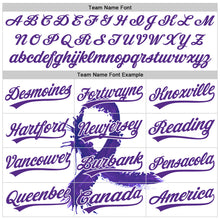 Загрузить изображение в средство просмотра галереи, Custom White Purple 3D Testicular Cancer Ribbon Authentic Baseball Jersey