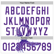 Загрузить изображение в средство просмотра галереи, Custom White Purple 3D Testicular Cancer Ribbon Authentic Baseball Jersey