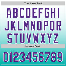 Загрузить изображение в средство просмотра галереи, Custom White Purple-Aqua 3D Testicular Cancer Ribbon Authentic Baseball Jersey