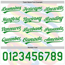 Charger l'image dans la galerie, Custom White Grass Green 3D Funny Christmas Authentic Baseball Jersey