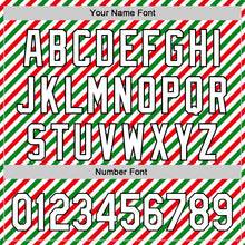 Charger l'image dans la galerie, Custom White Black Red-Kelly Green 3D Funny Christmas Authentic Baseball Jersey