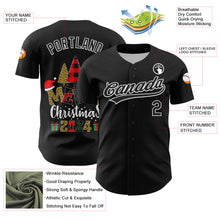 Charger l'image dans la galerie, Custom Black White 3D Funny Christmas Authentic Baseball Jersey