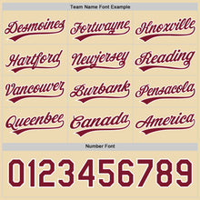 Загрузить изображение в средство просмотра галереи, Custom Cream Crimson-White 3D Funny Christmas Authentic Baseball Jersey