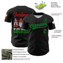 Charger l'image dans la galerie, Custom Black Grass Green-Red 3D Funny Christmas Authentic Baseball Jersey