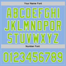 Загрузить изображение в средство просмотра галереи, Custom Light Blue Neon Green-White 3D Funny Christmas Authentic Baseball Jersey