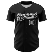 Charger l'image dans la galerie, Custom Black Kelly Green-Red 3D Funny Christmas Authentic Baseball Jersey