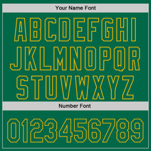 Загрузить изображение в средство просмотра галереи, Custom Kelly Green Gold 3D Funny Christmas Authentic Baseball Jersey