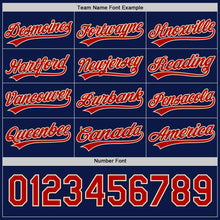 Charger l'image dans la galerie, Custom Navy Red-Cream 3D Funny Christmas Authentic Baseball Jersey