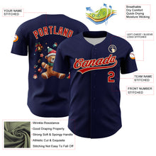 Charger l'image dans la galerie, Custom Navy Red-Cream 3D Funny Christmas Authentic Baseball Jersey
