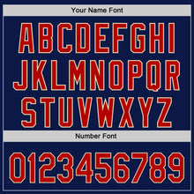 Charger l'image dans la galerie, Custom Navy Red-Cream 3D Funny Christmas Authentic Baseball Jersey