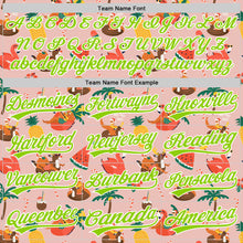 Загрузить изображение в средство просмотра галереи, Custom Medium Pink Neon Green-White 3D Funny Christmas Authentic Baseball Jersey