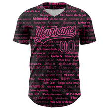 Загрузить изображение в средство просмотра галереи, Custom Black Pink 3D Love Valentine's Day Authentic Baseball Jersey