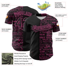 Загрузить изображение в средство просмотра галереи, Custom Black Pink 3D Love Valentine's Day Authentic Baseball Jersey