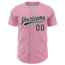 Загрузить изображение в средство просмотра галереи, Custom Light Pink Black-White 3D Love Heart Valentine's Day Authentic Baseball Jersey