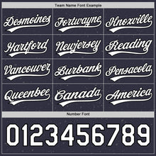 Загрузить изображение в средство просмотра галереи, Custom Navy White-Black 3D Love Heart Valentine's Day Authentic Baseball Jersey