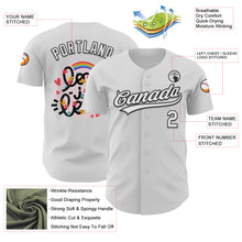 Загрузить изображение в средство просмотра галереи, Custom White Black 3D Love Heart Valentine's Day Authentic Baseball Jersey