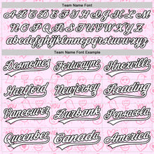 Загрузить изображение в средство просмотра галереи, Custom Light Pink White-Black 3D Love Heart Valentine's Day Authentic Baseball Jersey