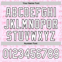 Загрузить изображение в средство просмотра галереи, Custom Light Pink White-Black 3D Love Heart Valentine's Day Authentic Baseball Jersey