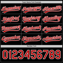 Загрузить изображение в средство просмотра галереи, Custom Black Red-White 3D Love Heart Valentine's Day Authentic Baseball Jersey