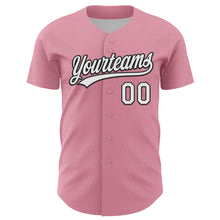 Загрузить изображение в средство просмотра галереи, Custom Light Pink White-Black 3D Love Heart Valentine's Day Authentic Baseball Jersey
