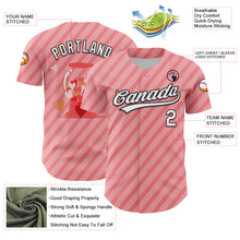 Загрузить изображение в средство просмотра галереи, Custom Medium Pink White-Black 3D Love Heart Valentine's Day Authentic Baseball Jersey