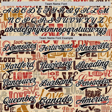 Загрузить изображение в средство просмотра галереи, Custom City Cream Black-White 3D Love Valentine's Day Authentic Baseball Jersey