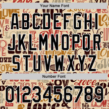 Загрузить изображение в средство просмотра галереи, Custom City Cream Black-White 3D Love Valentine's Day Authentic Baseball Jersey