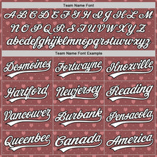 Laden Sie das Bild in den Galerie-Viewer, Custom Brown White-Black 3D Love Heart Valentine's Day Authentic Baseball Jersey