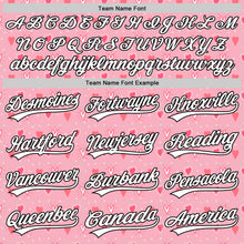 Загрузить изображение в средство просмотра галереи, Custom Light Pink White-Black 3D Love Heart Valentine's Day Authentic Baseball Jersey