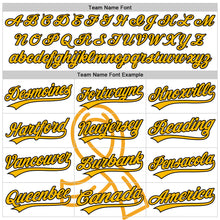 Загрузить изображение в средство просмотра галереи, Custom White Gold-Black 3D Appendix Cancer Ribbon Authentic Baseball Jersey