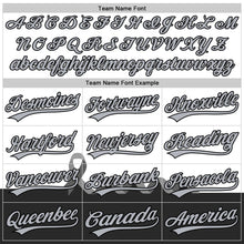 Загрузить изображение в средство просмотра галереи, Custom White Gray-Black 3D Brain Cancer Ribbon Authentic Baseball Jersey