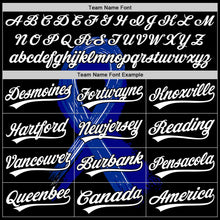 Загрузить изображение в средство просмотра галереи, Custom Black White-Royal 3D Colorectal Cancer Ribbon Authentic Baseball Jersey