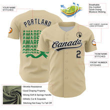 Загрузить изображение в средство просмотра галереи, Custom Cream Black-Kelly Green 3D Gallbladder And Bile Duct Cancer Ribbon Authentic Baseball Jersey